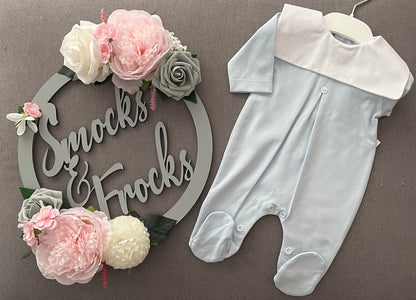 Cotton Babygrow with Square Collar - SG125