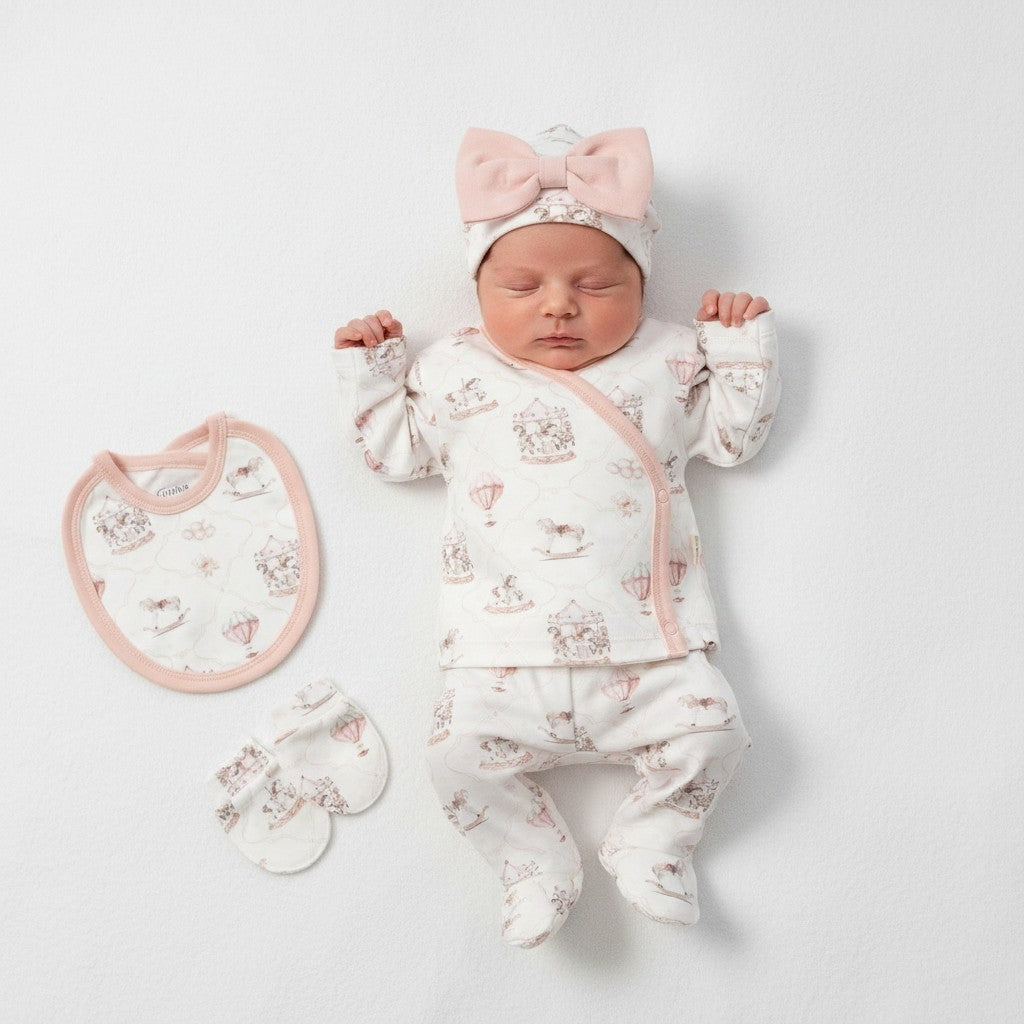 Adorable 5 Piece Cotton Set with Fairground Detail