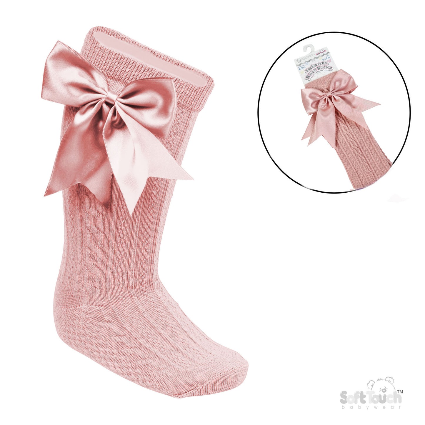 Knee High Socks with Bow Detail