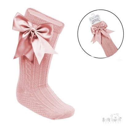 Knee High Socks with Bow Detail