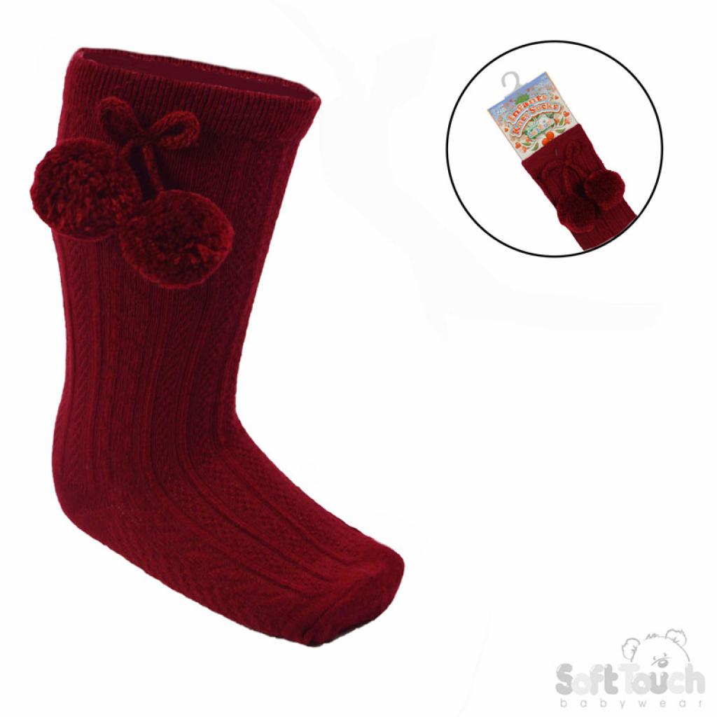 Knee High Pom Pom Socks