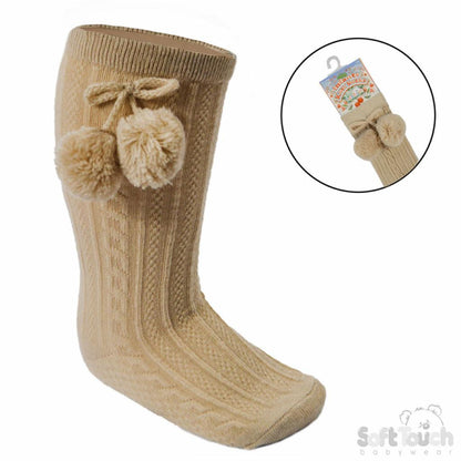 Knee High Pom Pom Socks