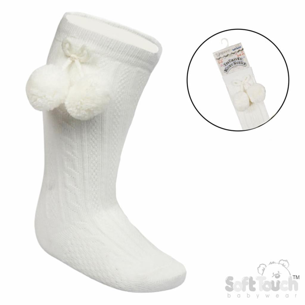 Knee High Pom Pom Socks
