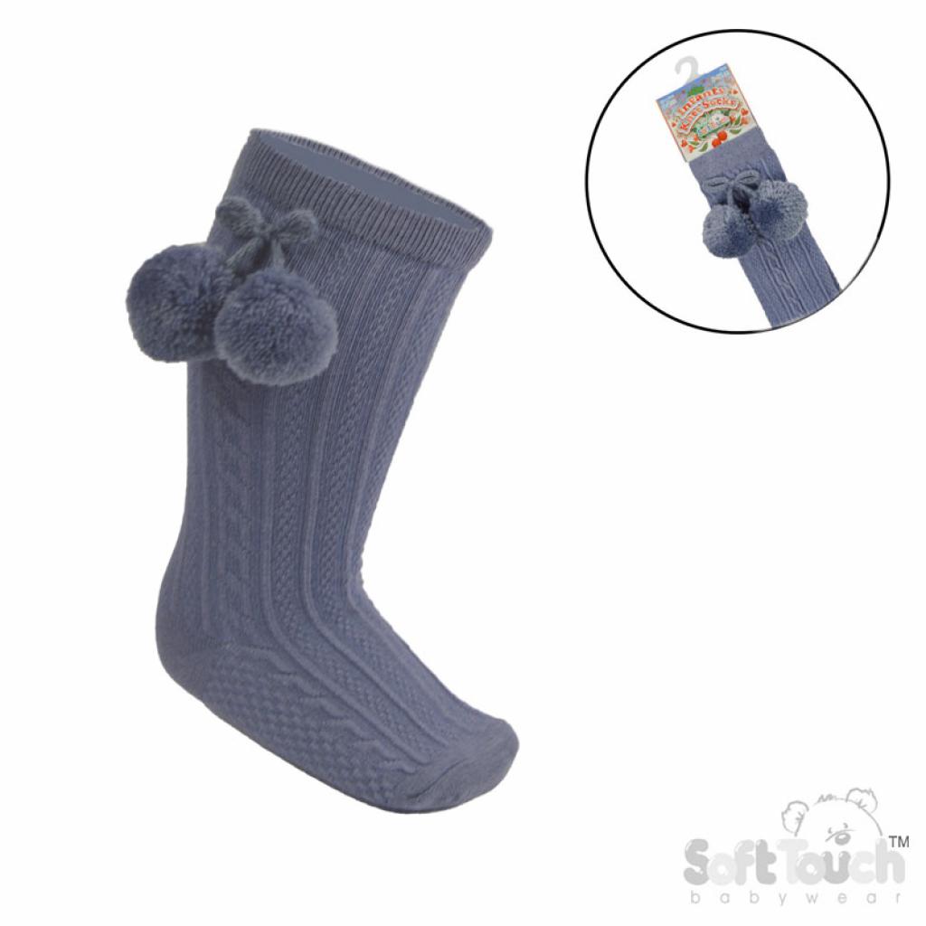 Knee High Pom Pom Socks