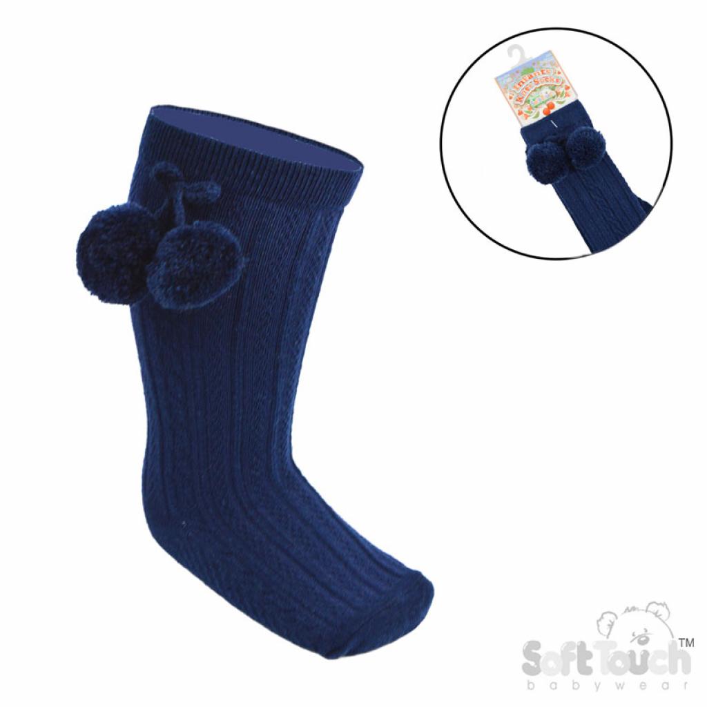 Knee High Pom Pom Socks