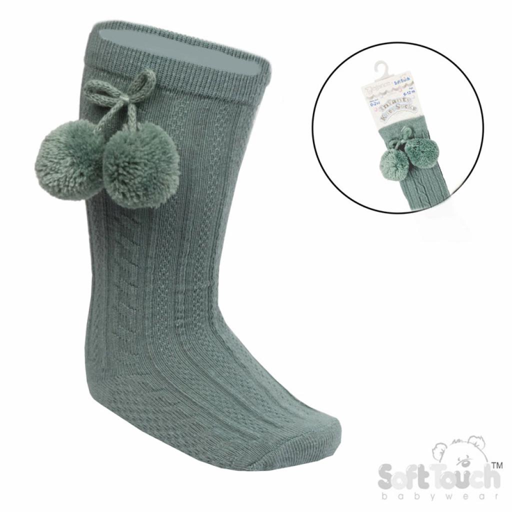 Knee High Pom Pom Socks