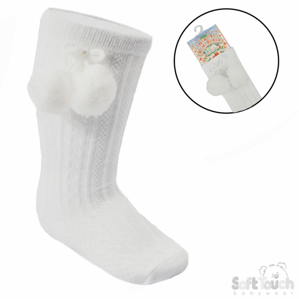 Knee High Pom Pom Socks