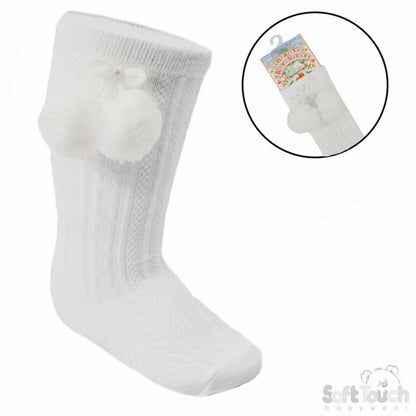 Knee High Pom Pom Socks
