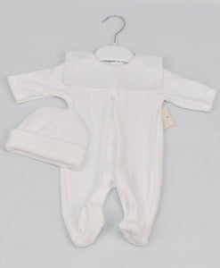 Velour Babygrow and Matching Hat - SG125V