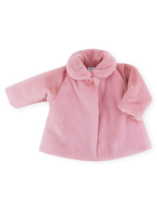 Pink Faux Fur Coat - 022LA-623