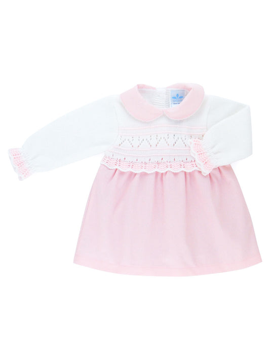 Pink and White Knitted Dress - 022RF-735