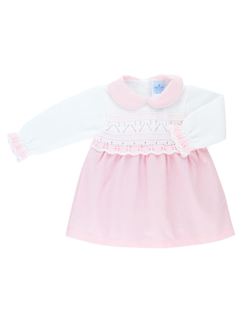 Sardon - Pink and White Knitted Dress - 022RF-735
