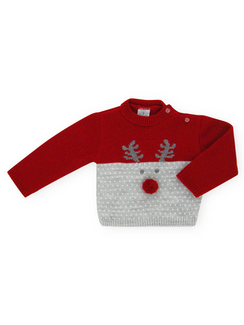 Knitted Reindeer Jumper - 022VE-400