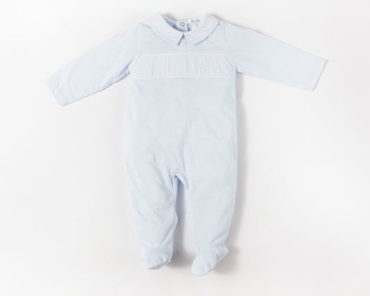 Blue Babygrow with Stripe Detail - DBV22308
