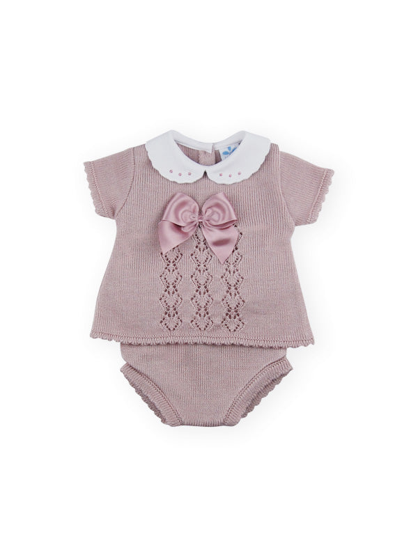 2 Piece Knitted Top and Bloomer Set - 22MC - 162