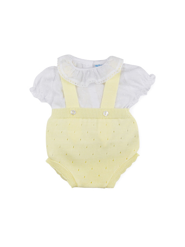 Yellow Braced Short and Shirt Set - 22MC-166