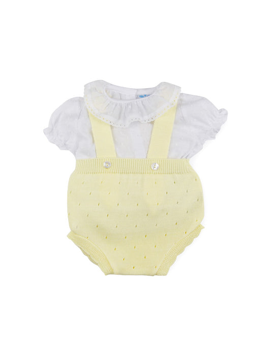 Yellow Braced Short and Shirt Set - 22MC-166