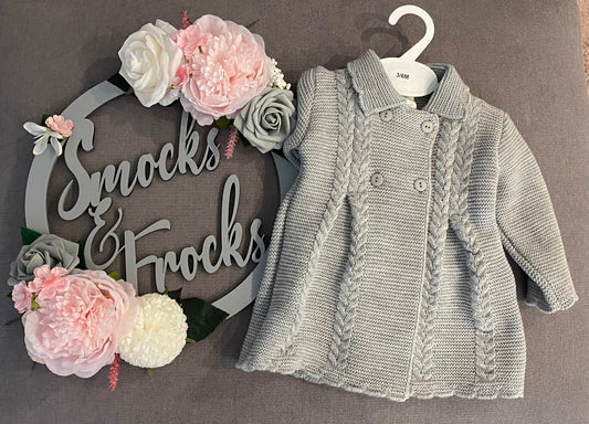 Girls Grey Knitted Jacket - MC906
