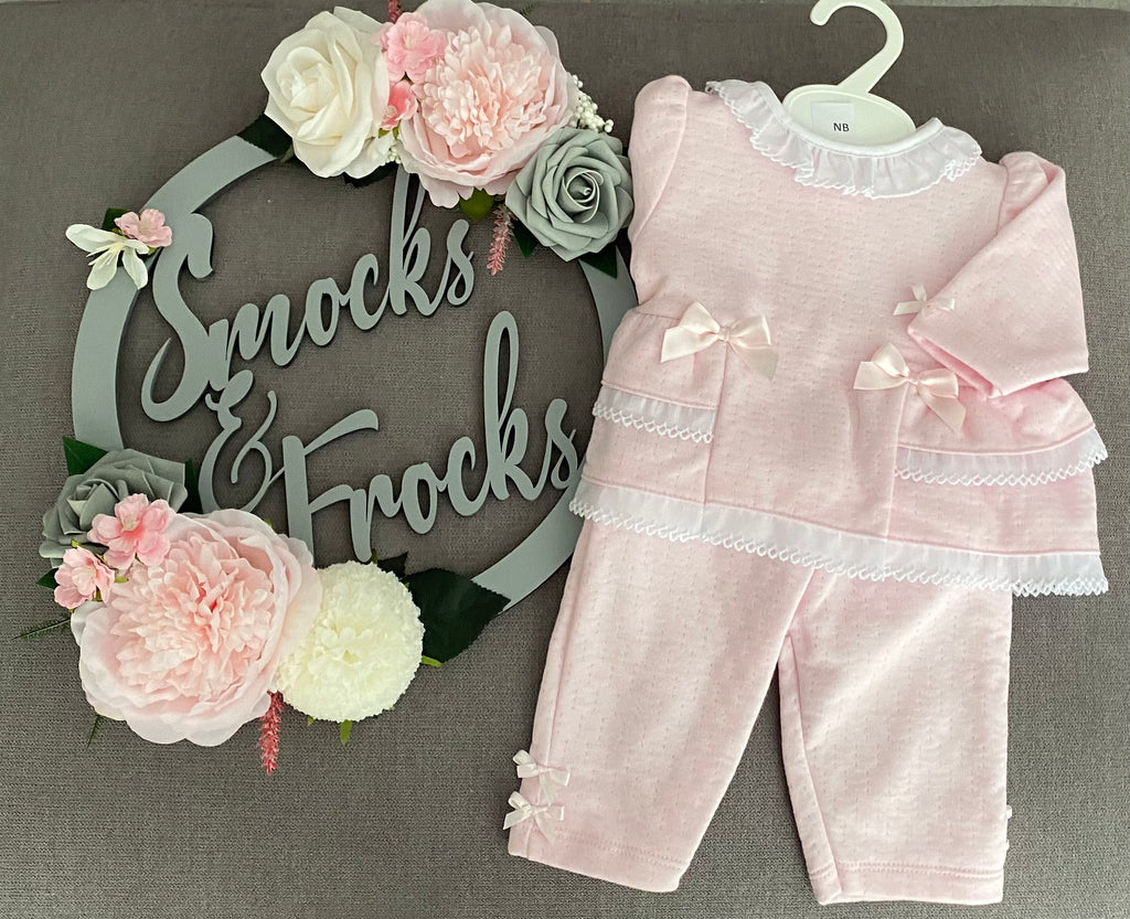 Pink 2 Piece Set with Bow Detail - LB22/204
