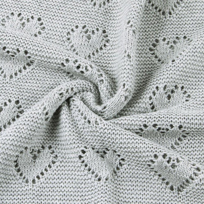 Moccy Moo - Cellular Blanket - Cloud Grey