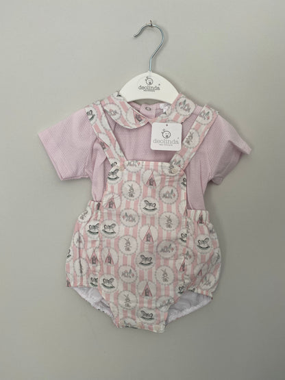 Pink Dungaree Set - DBV22630