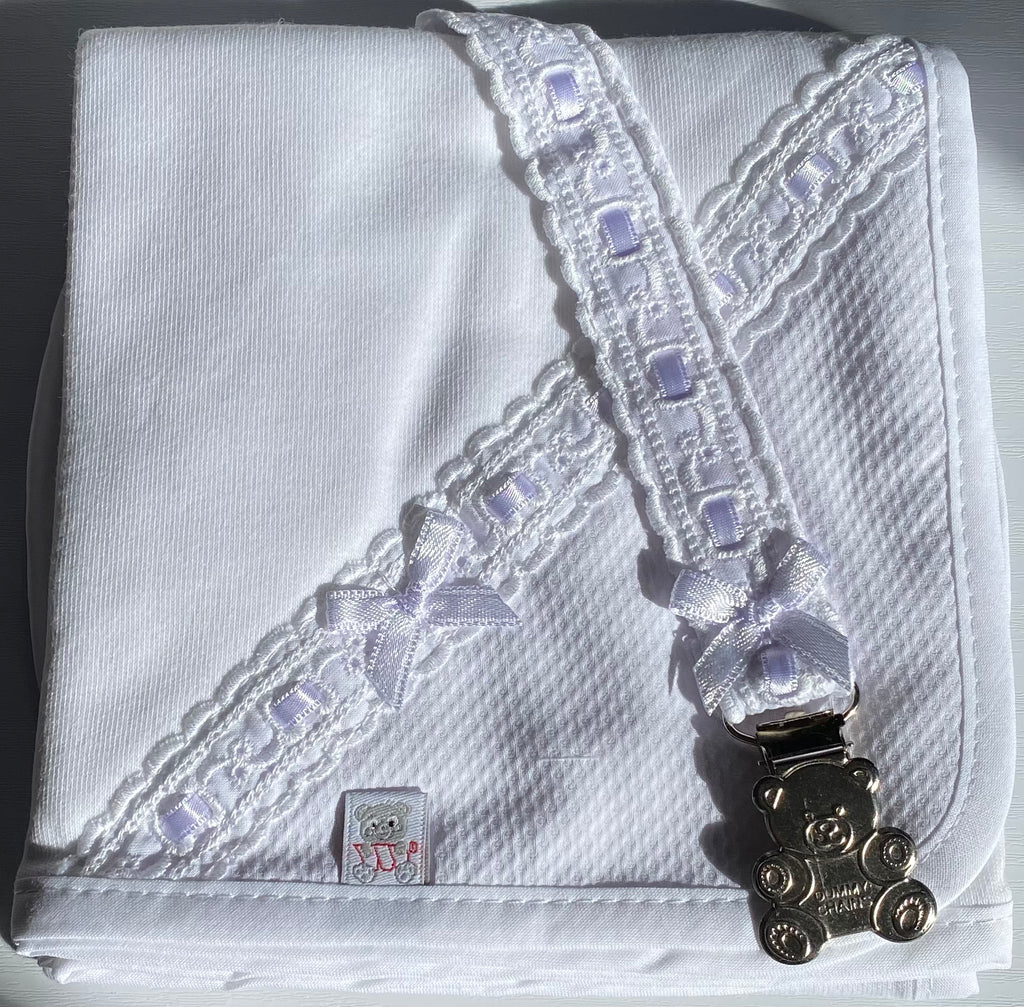Baby gift sets - muslin cotton bib and dummy clip sets