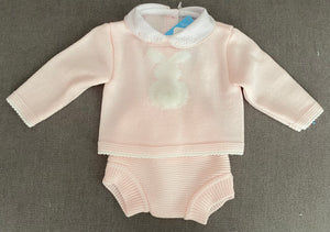 Knitted 2 Piece Set with Rabbit Detail - 022VE-325