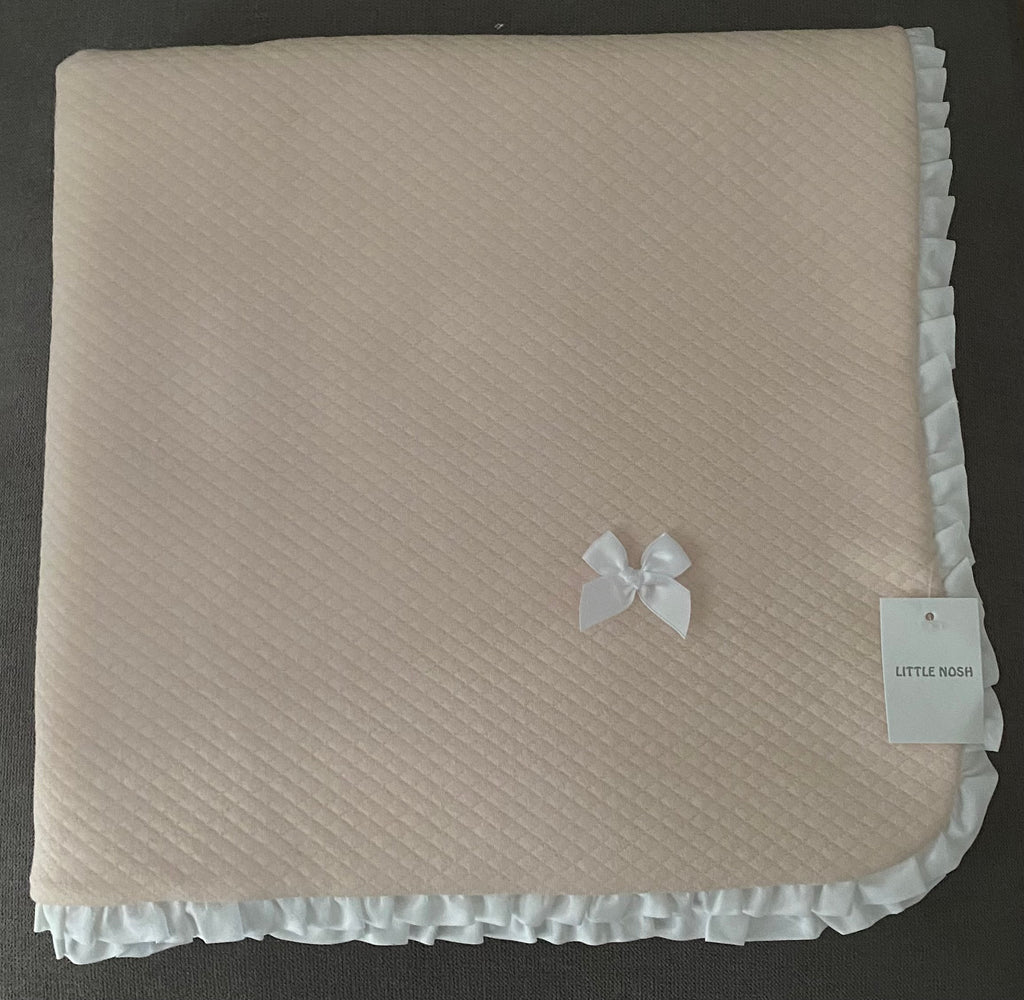 Super Soft Pink Blanket with Bow Detail