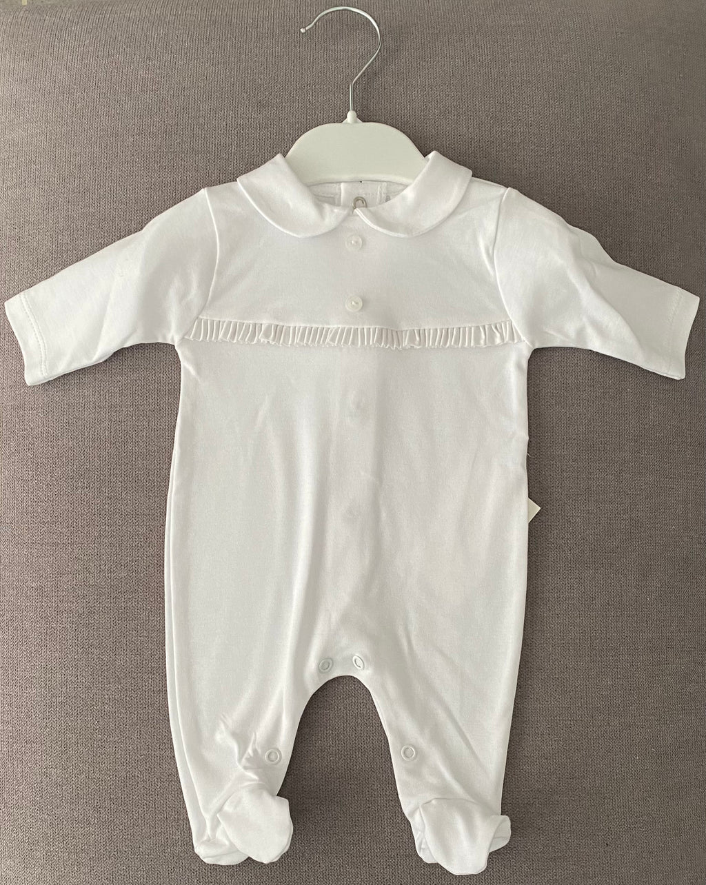 Babygrow with Button and Ribbon Detail - SG107