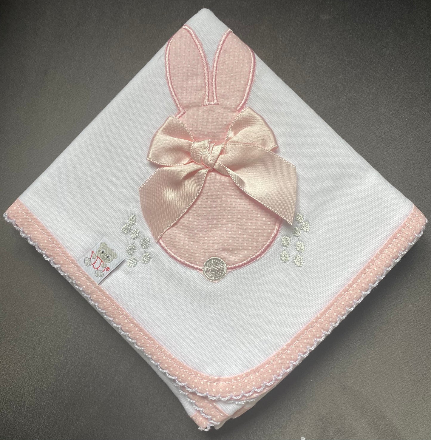 Baby Soft Cotton Burp Cloths with Bunny Design