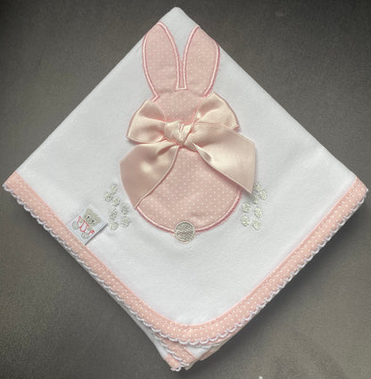 Baby Soft Cotton Burp Cloths with Bunny Design