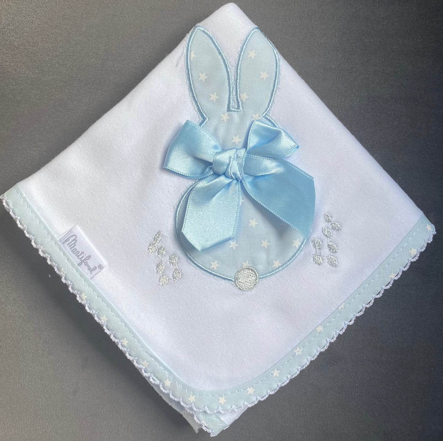 Baby Soft Cotton Burp Cloths with Bunny Design