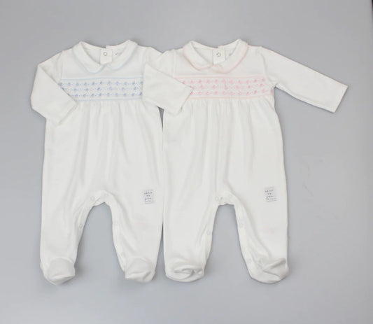 Cotton Smocked Babygrow