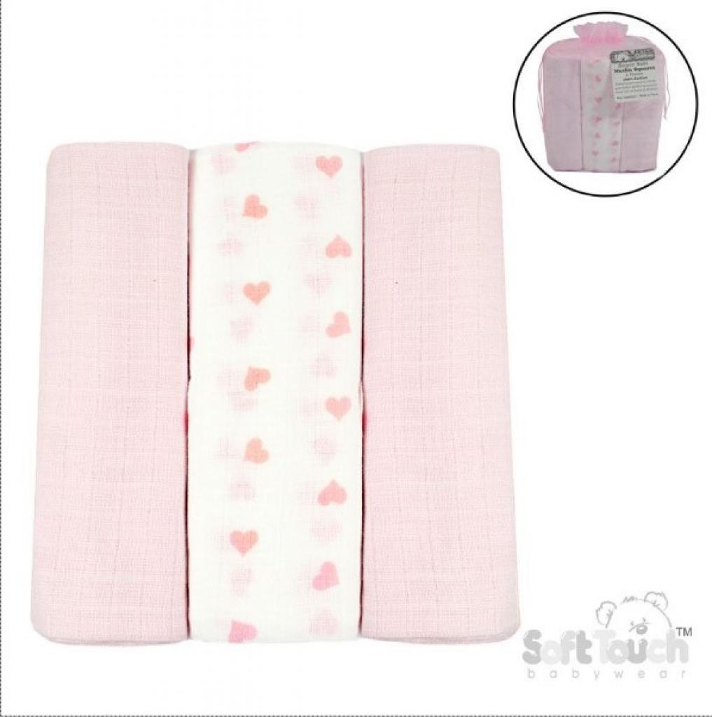 3 Pack Supersoft Muslin Squares