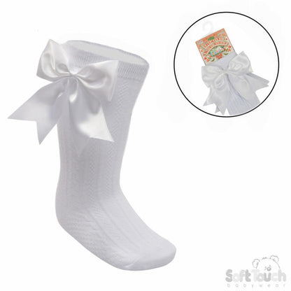 Knee High Socks with Bow Detail