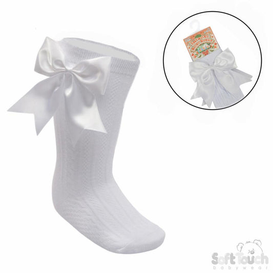 Knee High Socks with Bow Detail