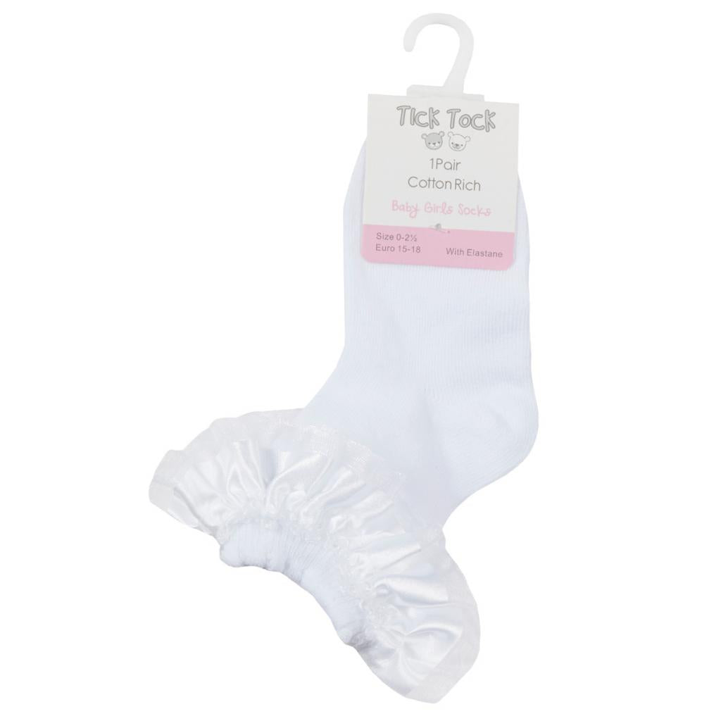 Girls White Frill Sock