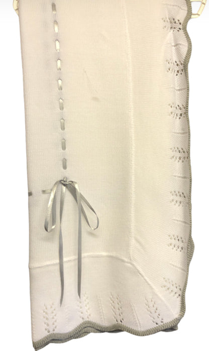 Knitted Shawls with Ribbon and Trimmed Detail - 2220