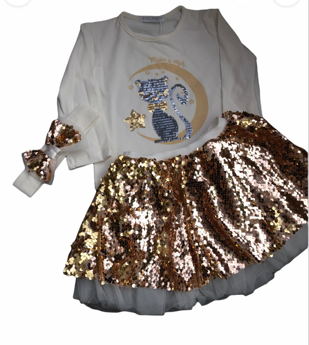 4 Piece Sequin Tutu Skirt Set - 215243
