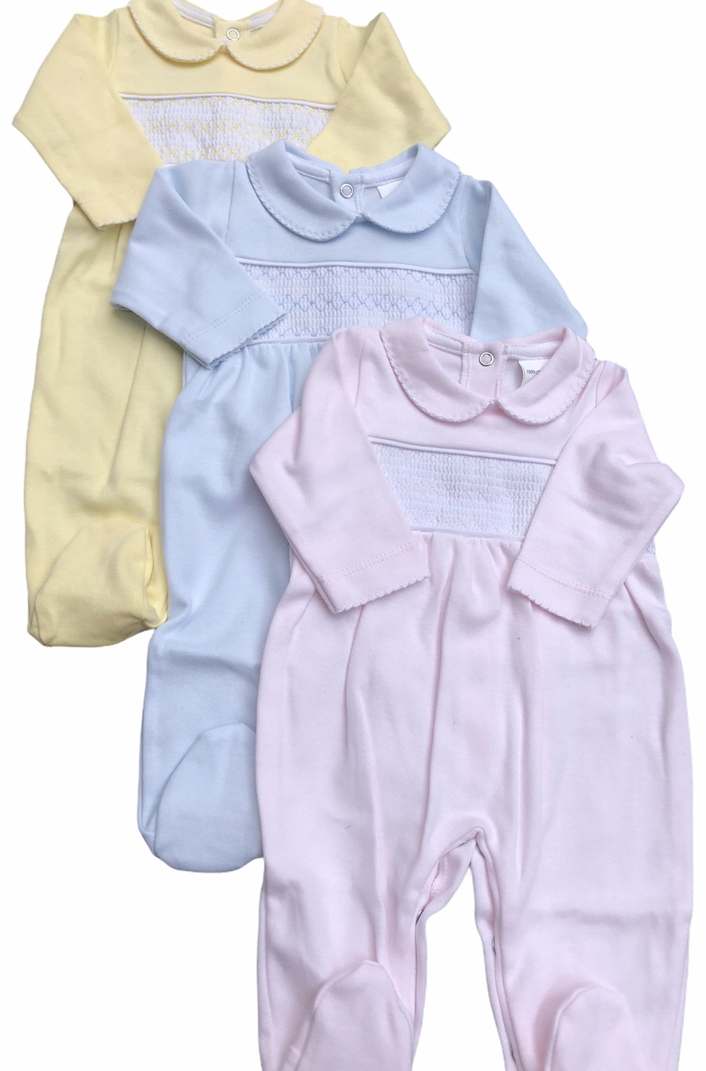 MN002.CB Baby Smocked Smocking Baby grows or blankets