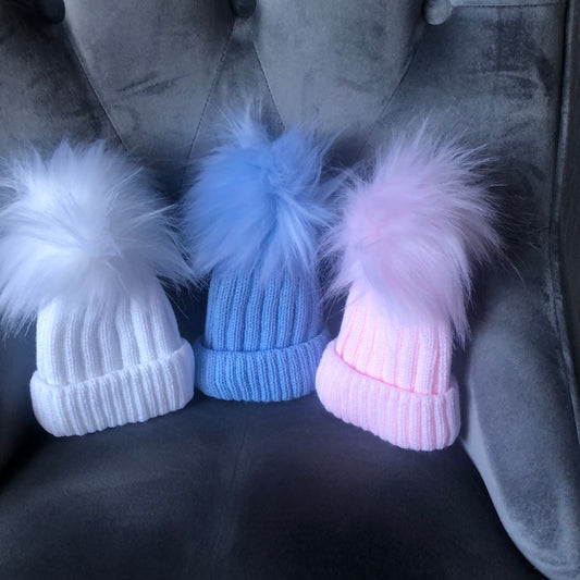 Pom Pom Ribbed Hats