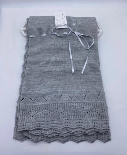Ribbon Detail Plain Shawls - 2027