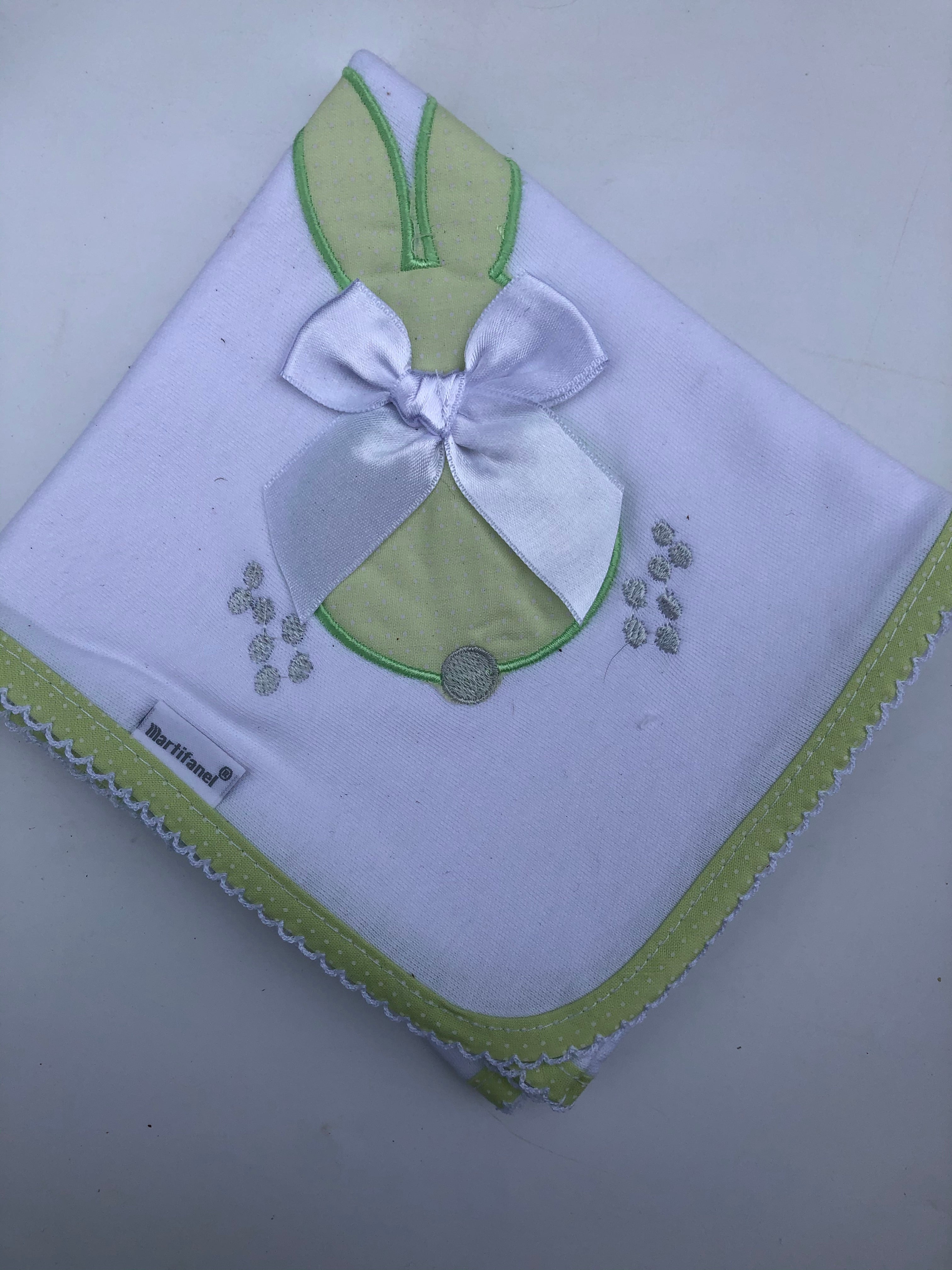 Baby Soft Cotton Burp Cloths with Bunny Design