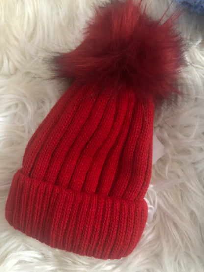 Pom Pom Ribbed Hats