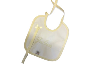 Personalised bib with tag for dummy’s - BAB12