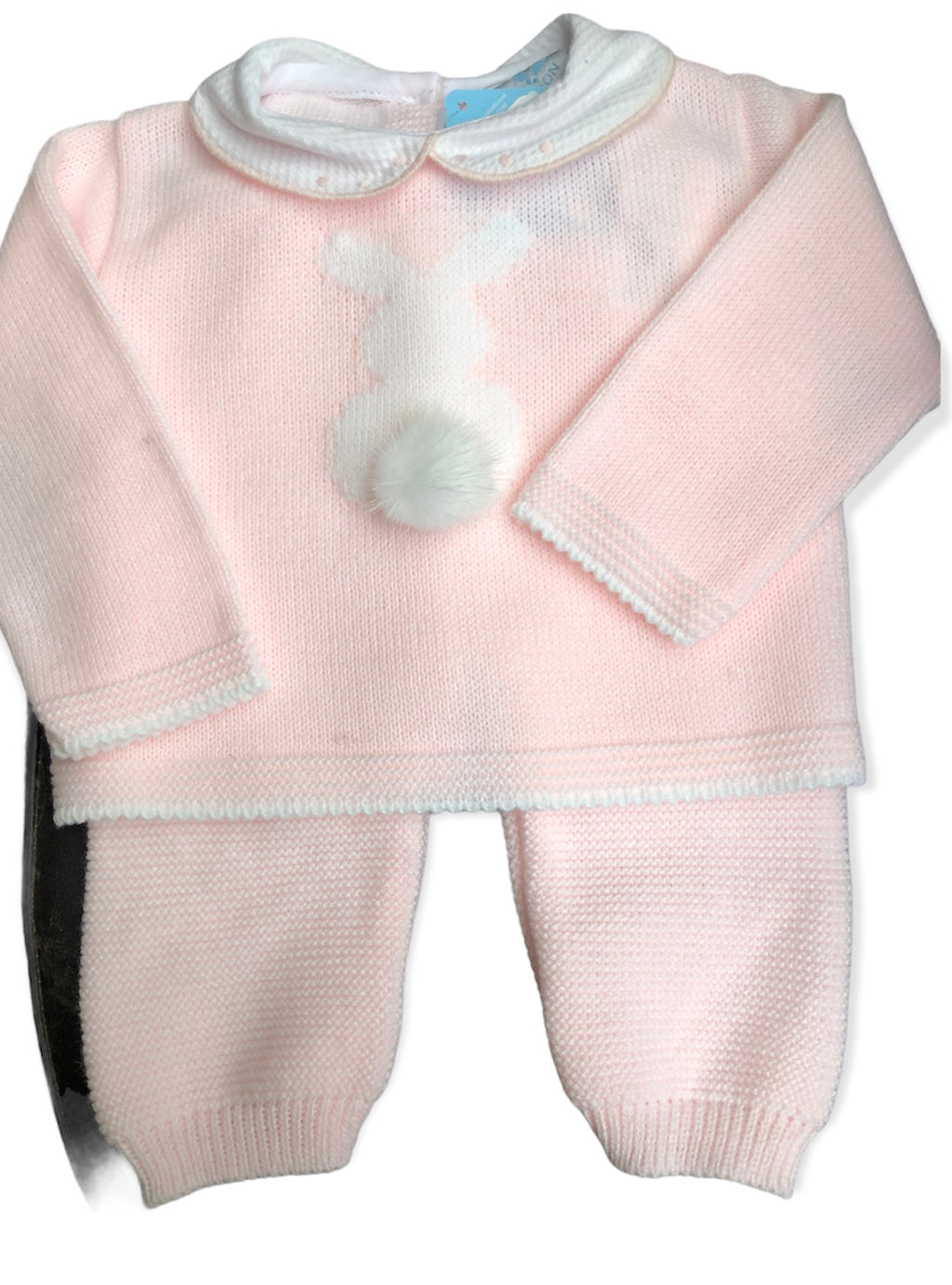 Sardon - 2 piece knitted set with rabbit detail - 6m only - 021VE-378