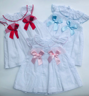 Smocked Dresses with Bow Detail