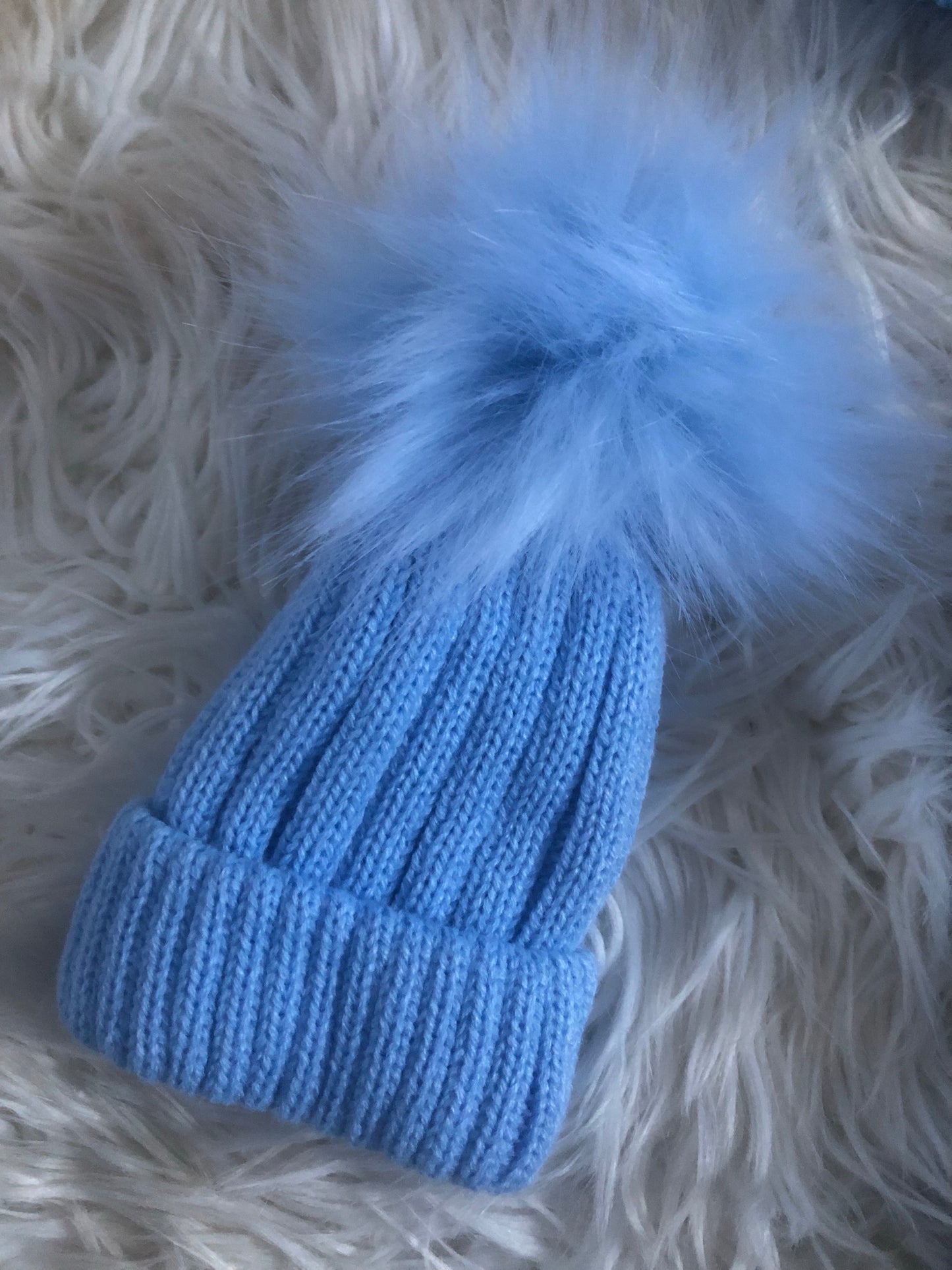 Pom Pom Ribbed Hats