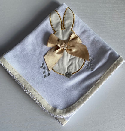 Baby Soft Cotton Burp Cloths with Bunny Design