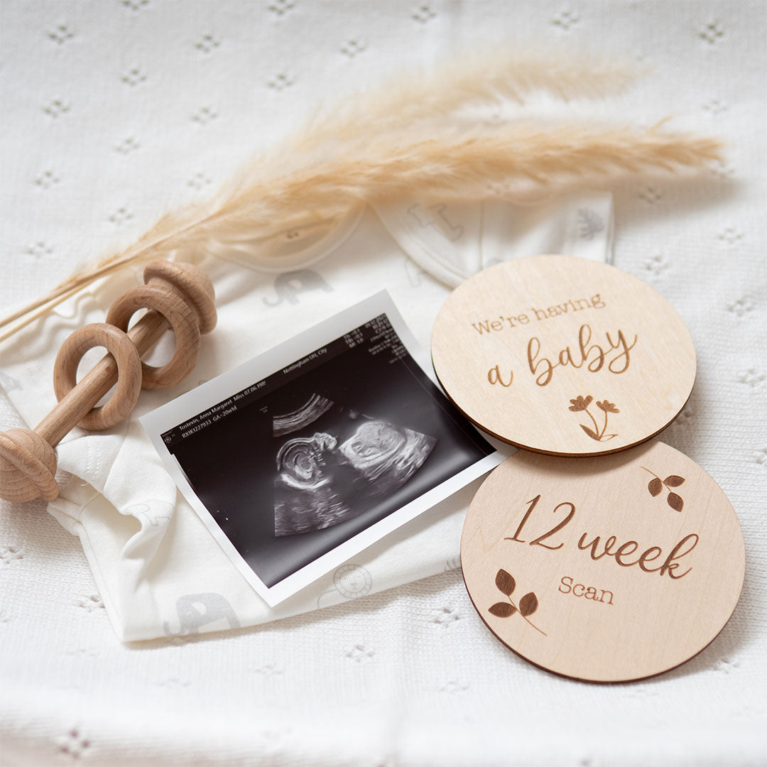 Pregnancy Wooden Milestone Discs